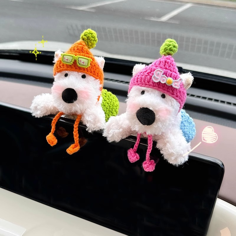 2024 nueva decoración de coche de West Highland, pantalla de coche, decoración de coche, pantalla de control central, muñeca, cachorro lindo