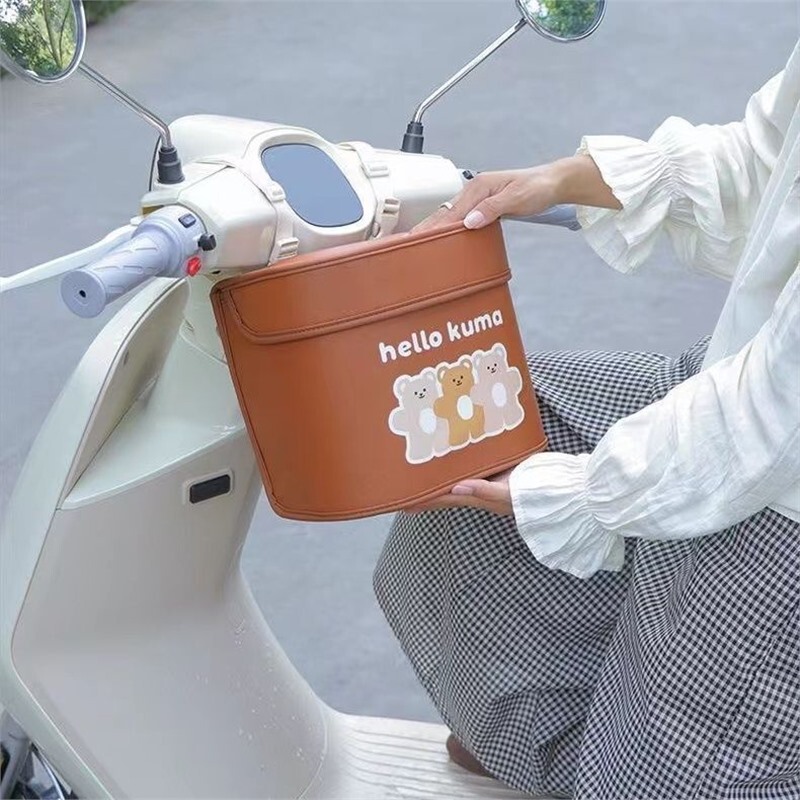 新しい電気自動車フロントユニバーサル吊り下げバッグかわいい漫画吊り下げバッグ吊り下げ大容量収納バッグ|undefined
