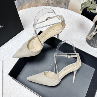 826-32 Design Sense Buckle Baotou Sandals Show Temperament Celebrity High-end European and American Fashion Women's Single Shoes