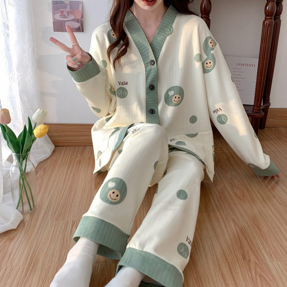 Spring and Autumn 40.00 kg-150.00 kg Large Size Pajamas Female Pregnant Women's Suit Summer Plus Weight Plus Size Fat MM200 Jin Moon Suit