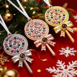 跨境热销100种语言我爱你棒棒糖投影项链感恩圣诞节挂件图片定 制