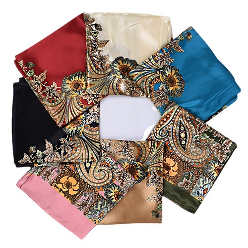 Spring new versatile large cashew 90 large square scarf silk scarf wholesale classic retro printed scarf scarf