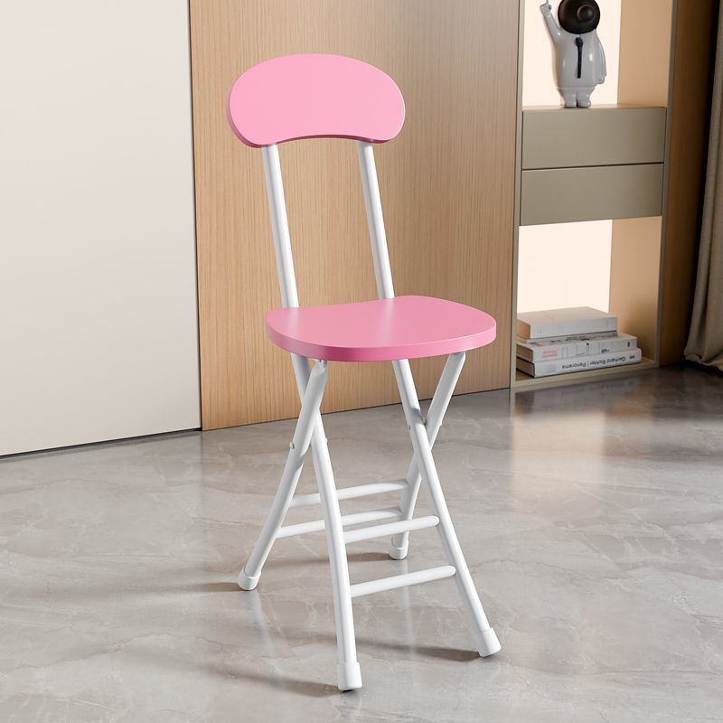 흰색 프레임 파우더 접이식 의자