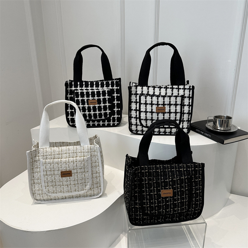 Bolso coreano simple de invierno 2024 nuevo bolso de moda de gran capacidad de hombro bolso de mano extranjero