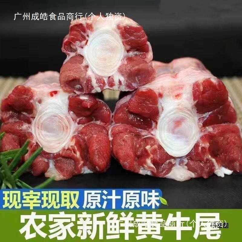 新鲜牛尾黄牛尾牛尾巴农家散养黄牛肉整根牛尾骨牛排骨牛尾汤