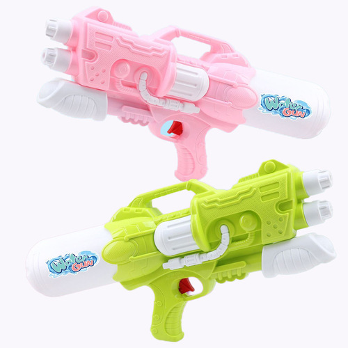Children's water gun toy can be pressurized with dual nozzles, large capacity and long range, high pressure water gun, summer water play party toy