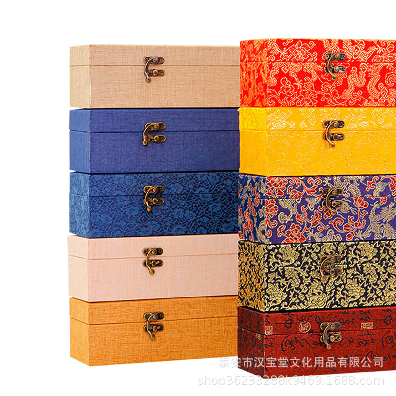 高級な書画の箱の書道の巻物は四角形の錦の箱の書画の収納の箱の錦の旗の箱の書画を包装して卸売りを収集します。|undefined
