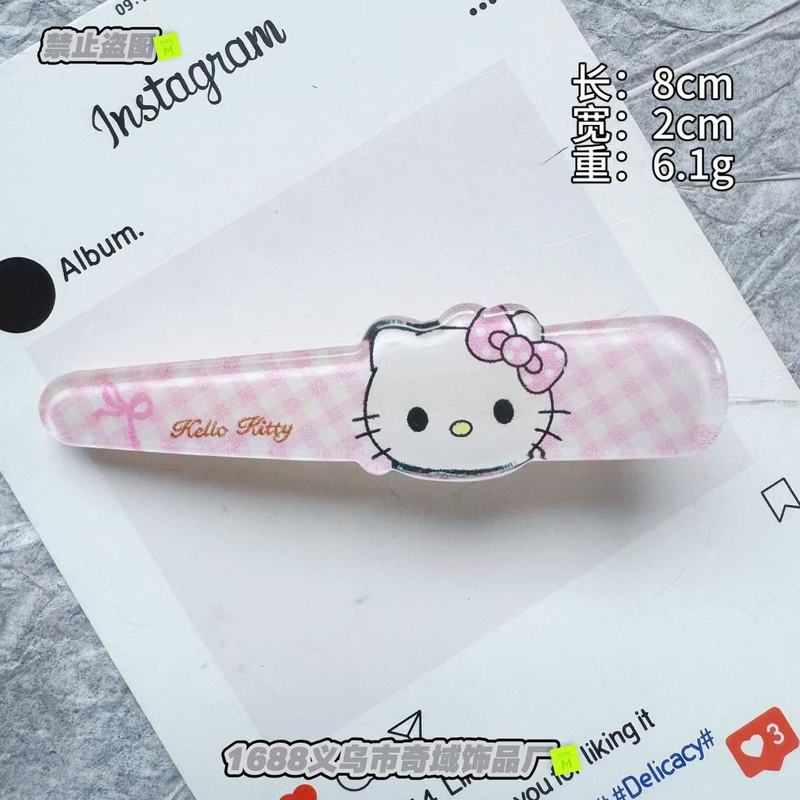 新しい漫画かわいいキティ猫とアヒルの口クリップ子供用甘いガーリーハート多用途前髪サイドクリップヘアクリップ|undefined