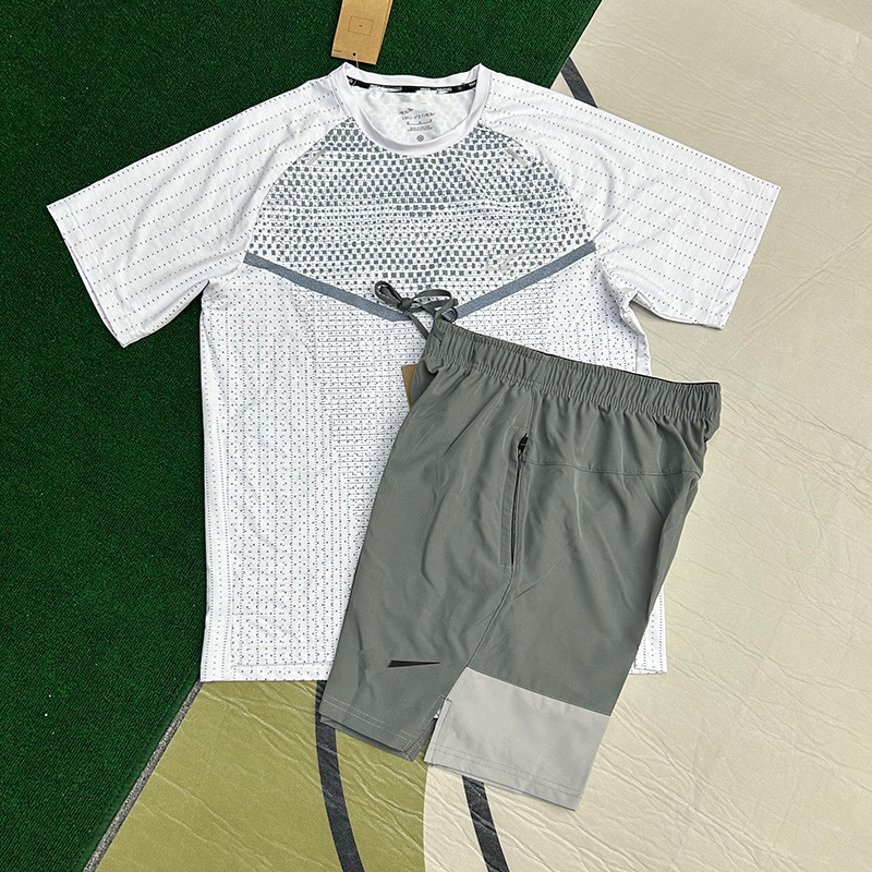 Dispositivo deportivo rápido secado respirado mangas cortas elásticas examen físico prueba física entrenamiento de pista y campo carrera camisa de competencia