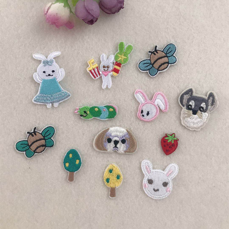 新款精致可爱小号动物刺绣布贴衣服鞋箱包补丁贴绣花章补洞装饰贴