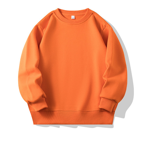 Korean style boys and girls straight terry round neck sweatshirt solid color autumn new blank bottoming top kindergarten uniform