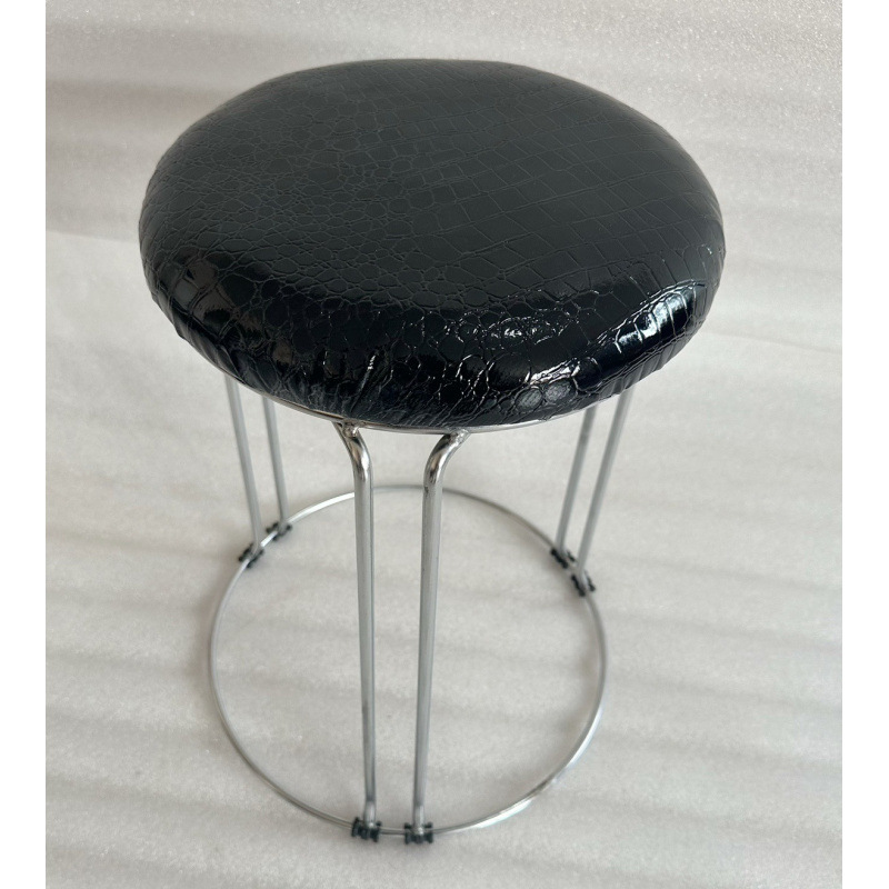 Taburetes redondos de madera sólida taburetes de acero inoxidable taburetes caseros apilables taburetes de hierro forjado dormitorio taburetes de comedor para adultos
