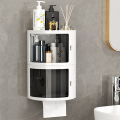 防水トイレティッシュボックストイレットトイレットボックス穴なしシェルフ壁掛け式浴室ティッシュボックスロール紙ボックス