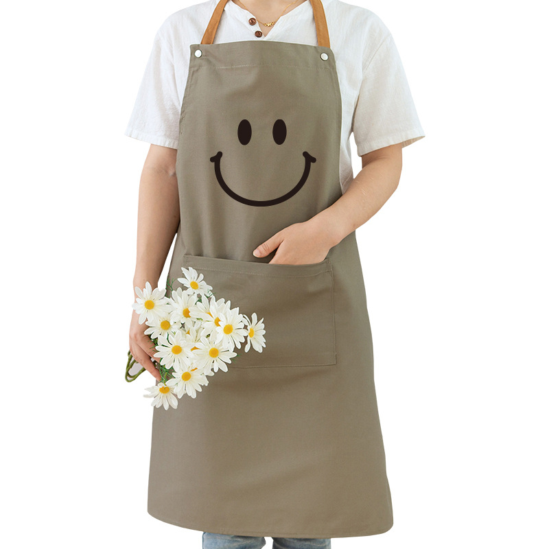 Delantal sin mangas cocina del hogar anti-incrustante y a prueba de aceite lindo estilo japonés coreano cocina Mono para adultos y mujeres ropa de trabajo de moda