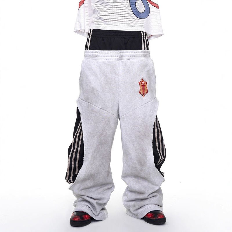 2026 New Cross-Border American Street Fashion Autumn and Winter Season High Street Fashion Spliced Elastic Mid-Waist Straight-Leg Pants Wholesale 2026 New Cross-Border American Street Fashion Autumn and Winter Season High Street Fashion Spliced Elastic Mid-Waist Straight-Leg Pants Wholesale