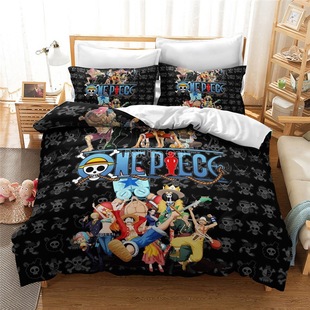 One piece Series cross-border foreign trade supply digital printing 3D sanding three-piece set