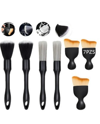 Cross-Border Soft Bristle Brush Set, Car Dust Removal Brush, Interior Cleaning Tool, Air Conditioning Vent Cleaning Brush, Car Wash Use