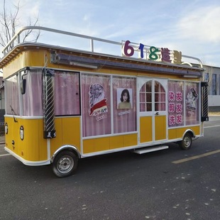 Electric hair cutting beauty salon manicure mobile multifunctional mobile night market four-wheel fried string stall gourmet caravan