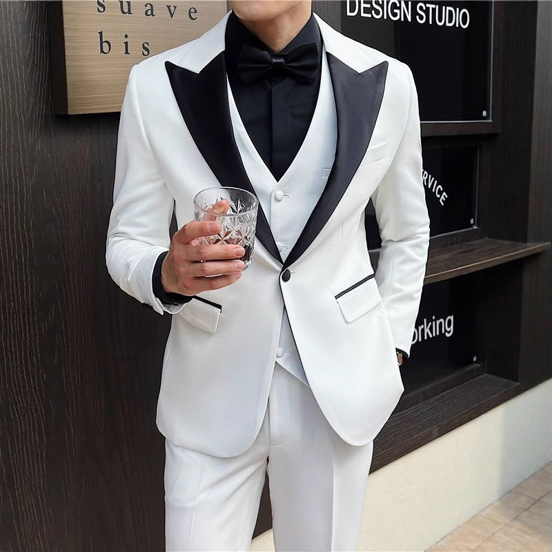 Men's Adult Dress Suit Three-Piece Business Casual Suit Best Man plus size Slim-Fit Wedding Suit suit Men