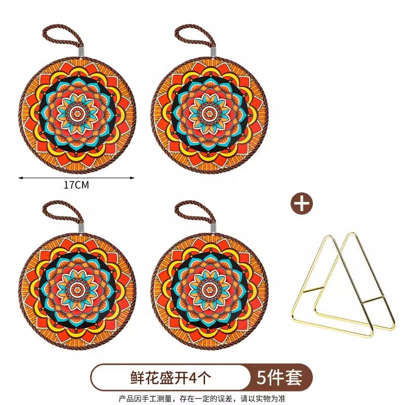 复古隔热垫耐高温砂锅防烫垫珐琅锅垫子陶瓷新中式餐桌防滑餐盘垫|undefined