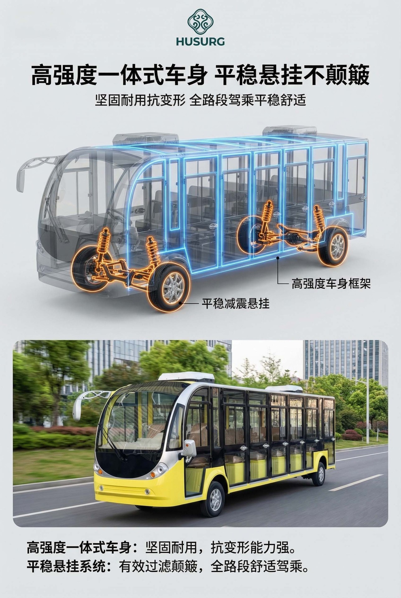 Fully Enclosed Air-Conditioned Large Electric Sightseeing Vehicle, Large-Capacity Shuttle Bus for Tourist Attractions, Hotels, and Business Buildings