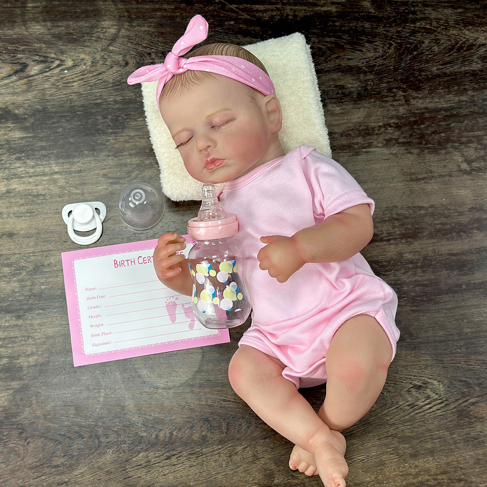 Bebé pesado en agua cuerpo de goma muñeca de venta caliente puede entrar en el nuevo Lulu muñeca cruzada en stock ojos cerrados muñecas masculinas simulación