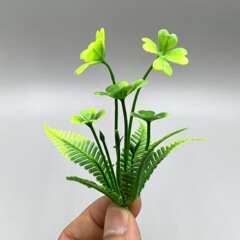 植物四叶草草配件9厘米幸运草盆景盆栽草小草插花搭配桌面装饰
