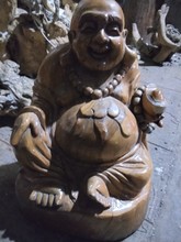 Y送礼弥勒佛公司木根雕红豆杉大型笑佛木雕开业实香樟落地佛像摆