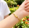5525-Gold brick elbow bracelet-gold
