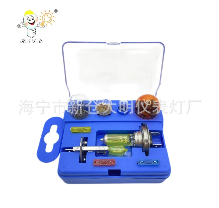 Автомобильная лампа H1 и H7 комбинация 9 шт. Костюм золотой свет аварийная упаковка указатель поворота Стоп-сигнал предохранитель