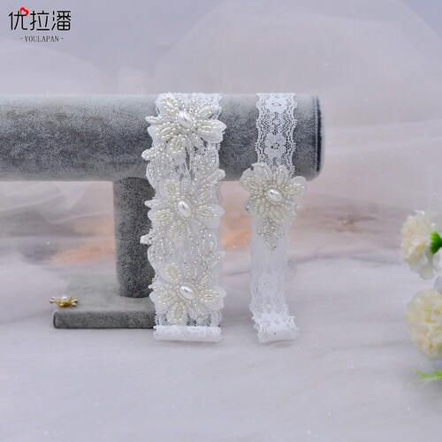Ulapan Western wedding accessories bridal garter sexy lace neck collar leg cover thigh ring ST40