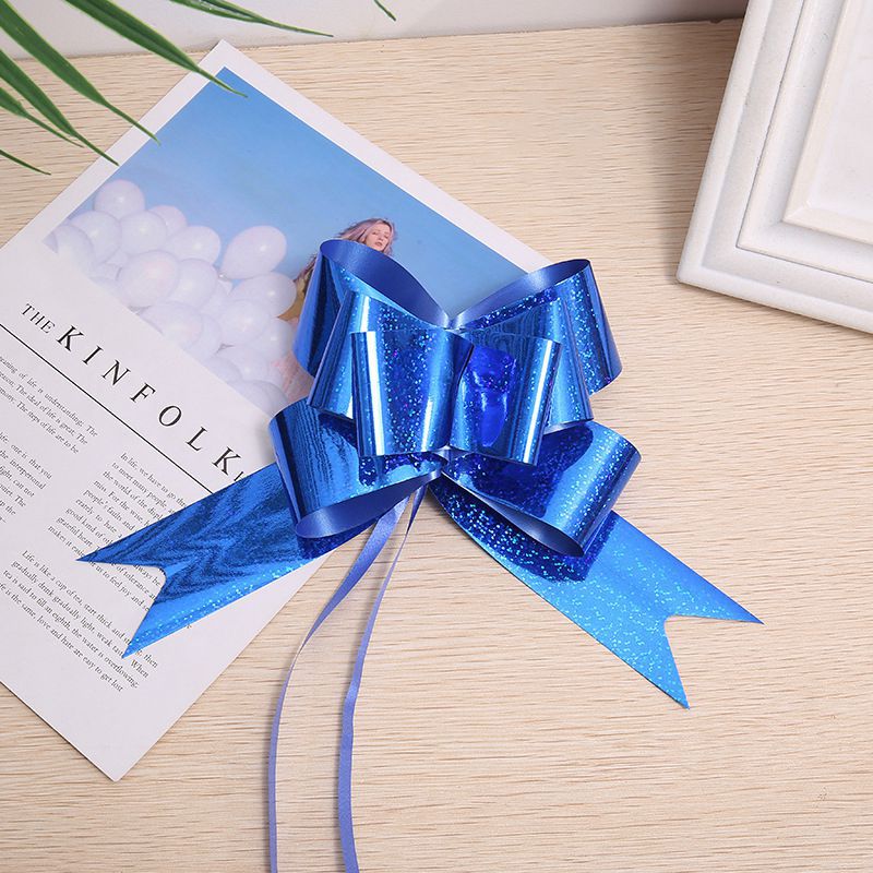 Venta caliente transfronteriza 50 láser mano dibujado flor Regalo De vacaciones decoración del partido arco dibujado flor cinta Navidad dibujado flor