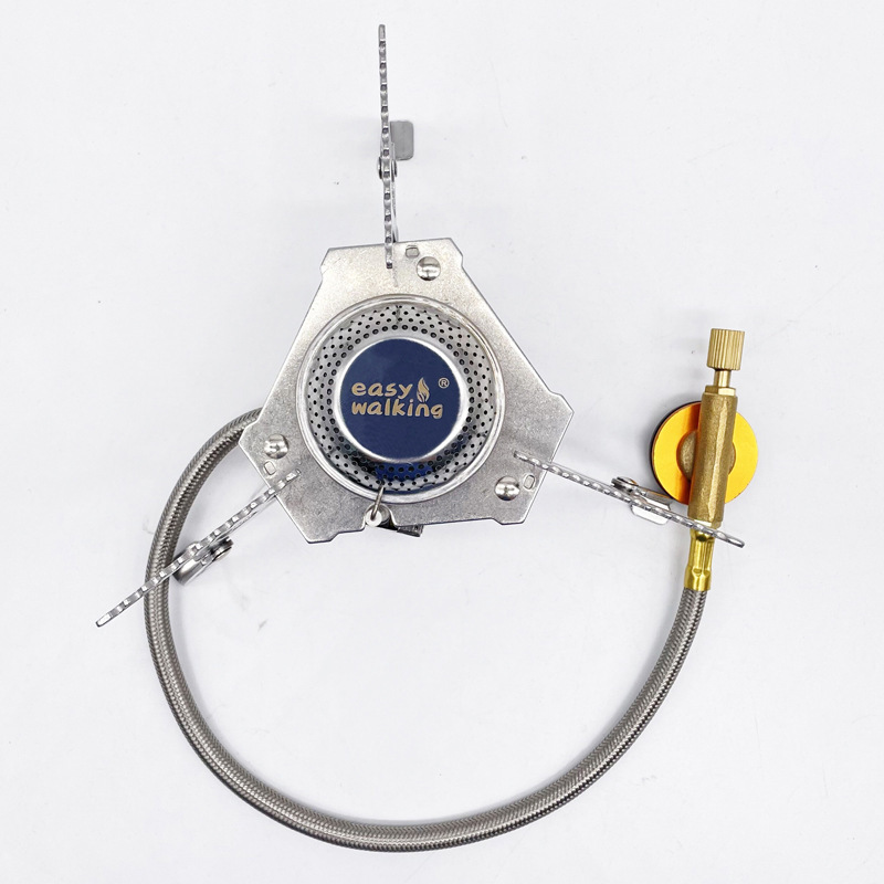 分体式户外炉头野营气烧烤气炉带软管扁气罐折叠瓦斯气炉亚马逊