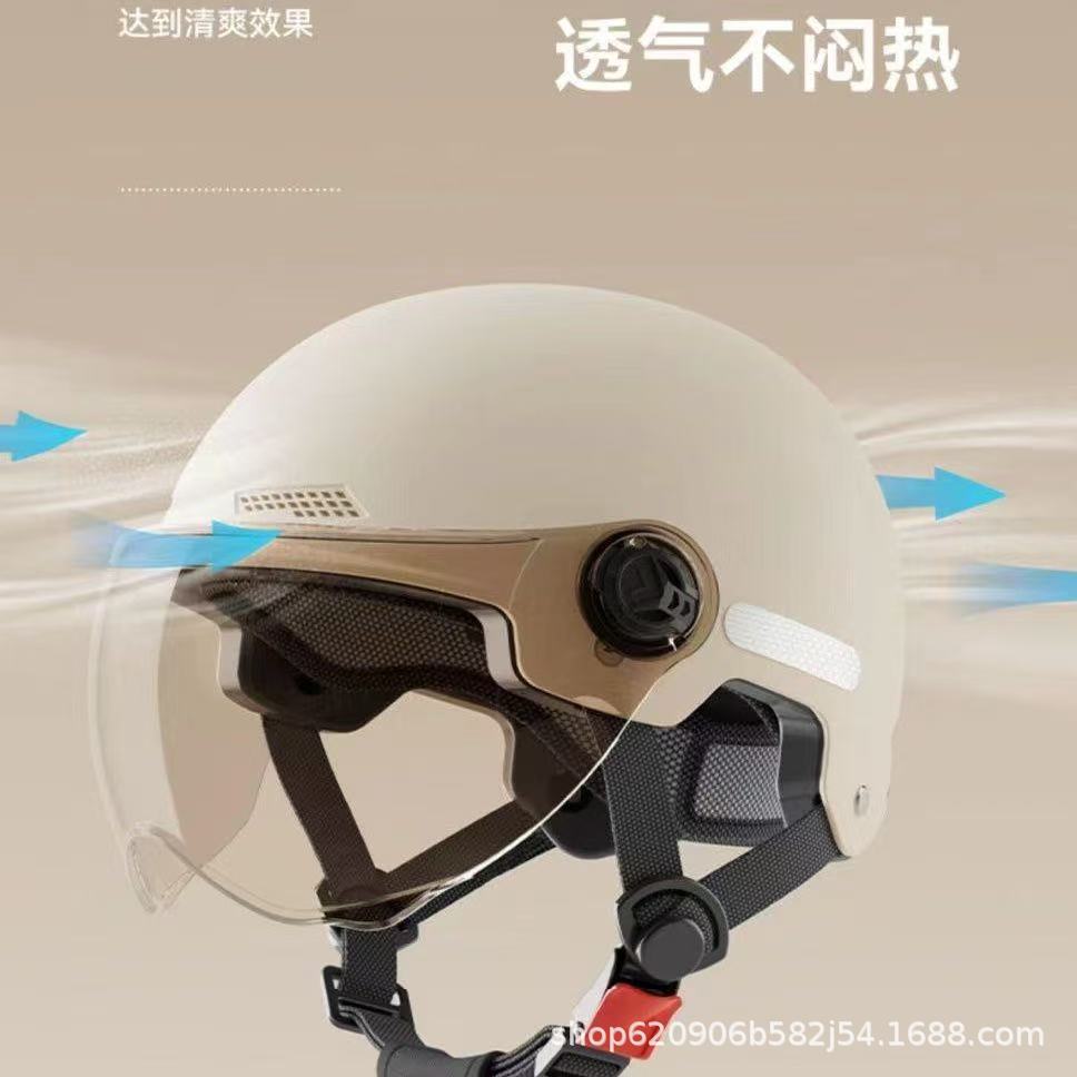 Newly Certified National Standard Electric Vehicle Helmet, Summer Sun Protection Half Helmet for Men and Women, Suitable for All Seasons, Factory Wholesale
