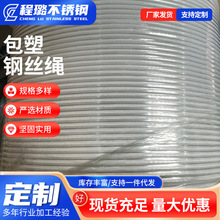 包塑钢丝绳起重吊装钢丝绳厂家批发晾衣绳钢绞线电镀锌钢丝绳