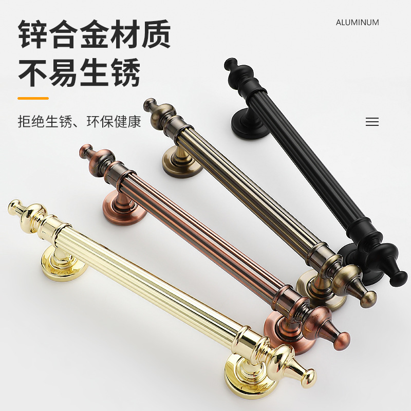 仿古拉手新中式豪華酒店KTV大門木門把手不鏽鋼臥室房門明裝拉手