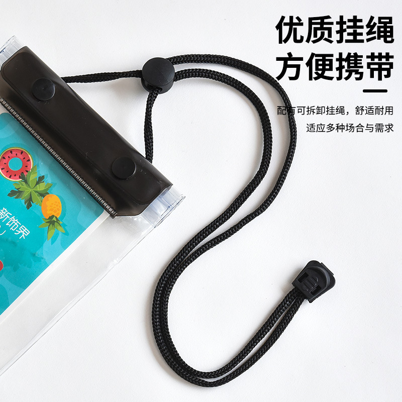 Lanyard Halter fluorescente pvc transparente teléfono móvil impermeable al por mayor natación deriva buceo bolsa protectora impermeable caja del teléfono móvil