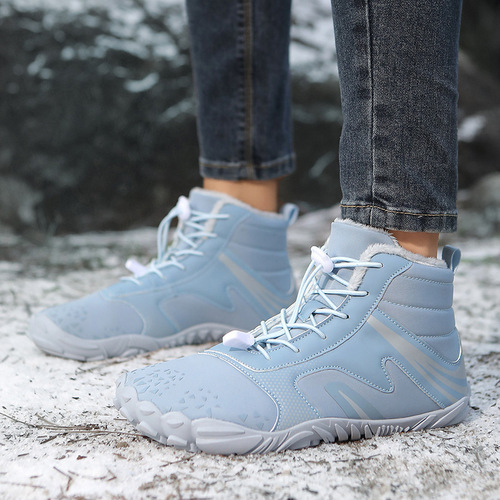 Outdoor warm cotton shoes best-selling winter cotton shoes couple with extra padding and thickness snow boots durable rubber sole indoor