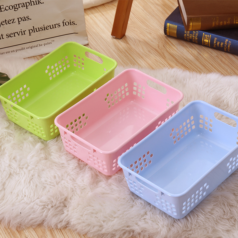 Caja de almacenamiento de juguetes de jardín de infantes Caja de almacenamiento de bocadillos de plástico de escritorio Cesta de almacenamiento de cocina Cesta de almacenamiento Caja de almacenamiento