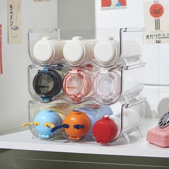 デスクトップにはu形のワイン展示棚を重ねることができます。冷蔵庫の飲料収納棚の水カップ棚は透明保温カップ棚を整理します。