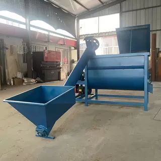 养殖场专用麦麸混料设备卧式连续搅拌混合机杂粮粉搅拌均机械