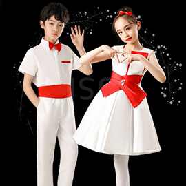 儿童合唱服演出服中小学生大合唱歌唱比赛诗歌朗诵合唱团表演服装