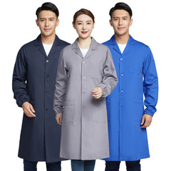 作業服のコートの長いタイプの耐摩耗性防塵倉庫は青いコートを運びます。