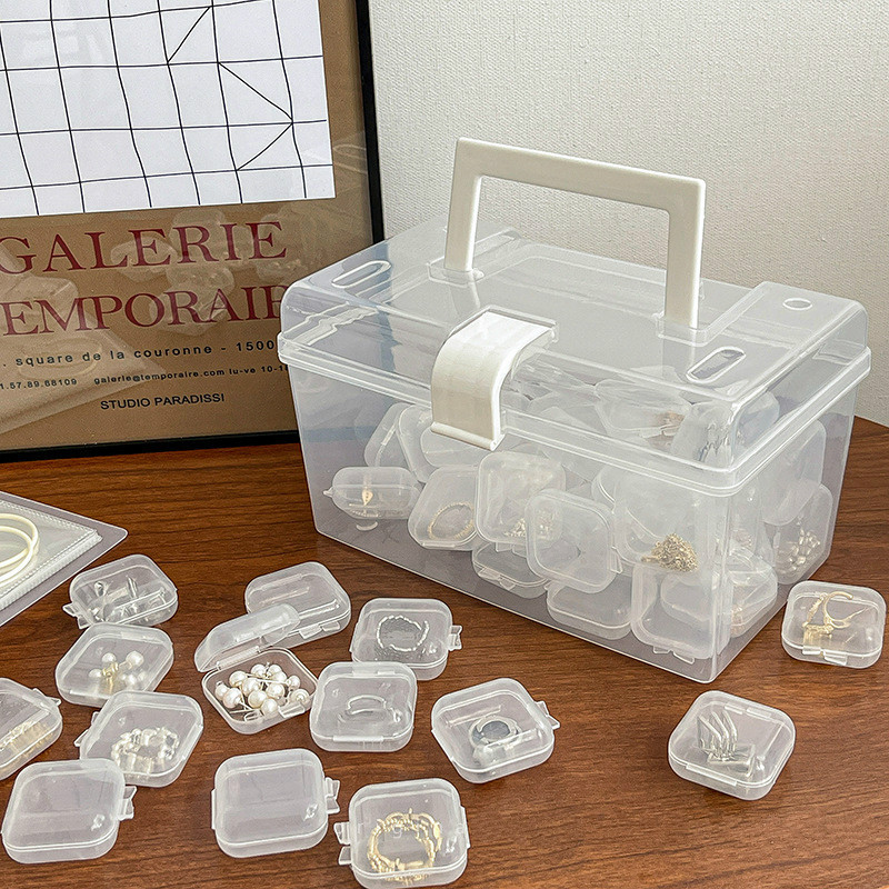 Simple Portable Small Plastic Storage Case Jewelry Box display picture 1