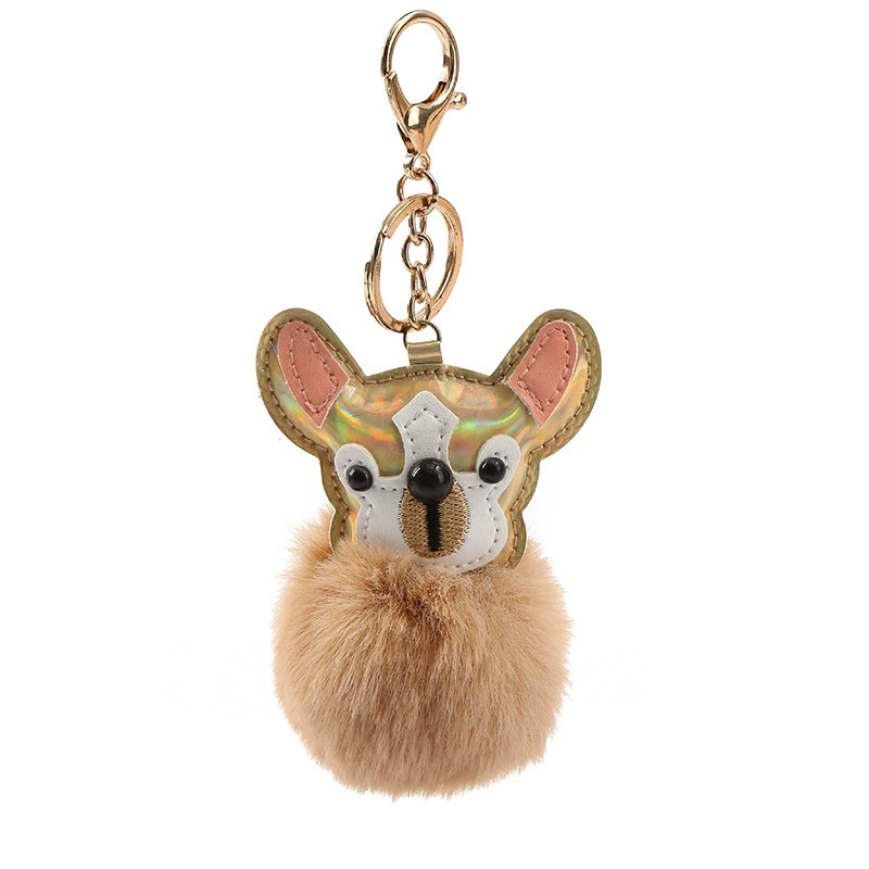 Golden glossy keychain for keys, bag, pendant