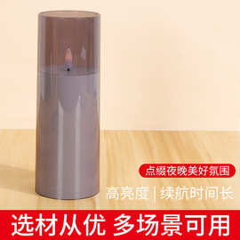 新款仿真无烟电子蜡烛灯生日派对氛围连体竖排源头厂家批发