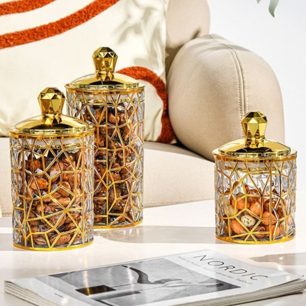 Middle Eastern Style Storage Jar Household Kitchen Food Storage Storage Jar Tangerine Peel Coffee Tea Moisture-Proof Sealed Jar