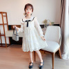 Lace skirt, white dress with bow, small princess costume, suitable for teen, 2021 collection