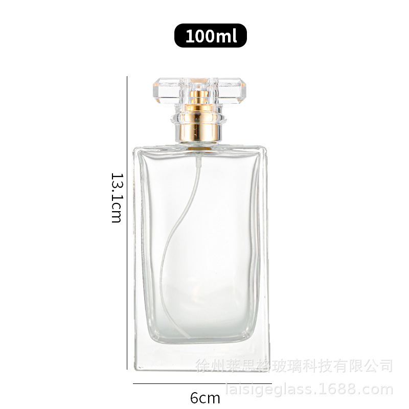スポット卸売透明ガラス香水瓶 30 ミリリットル 50 ミリリットルフレグランス詰め替えボトルポンプヘッド空ボトル絶妙な包装|undefined