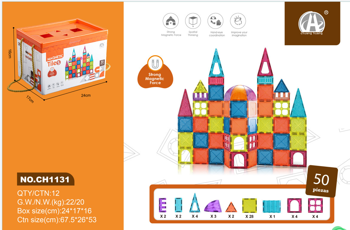 7.5CM 컬러 창 자석 시트 50PCS